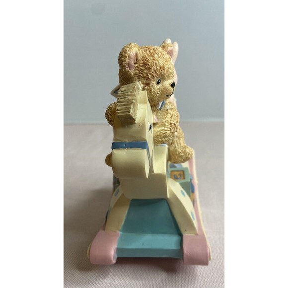 Gift Wrapped Music Box. Rocking Horse ,Teddy Bear, & Rabbit. - Picture 5 of 7